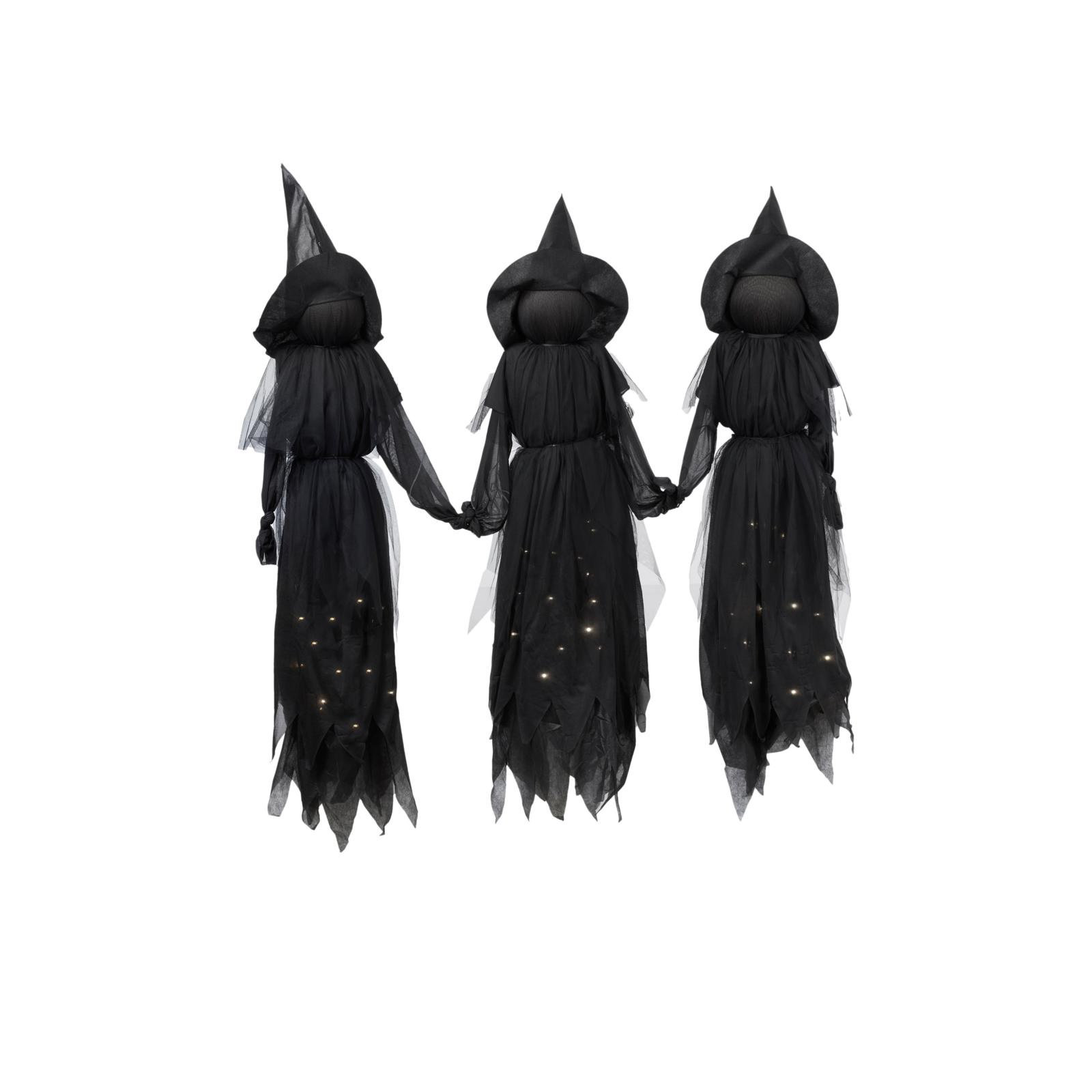 Halloween Lit Witch Garden Stake