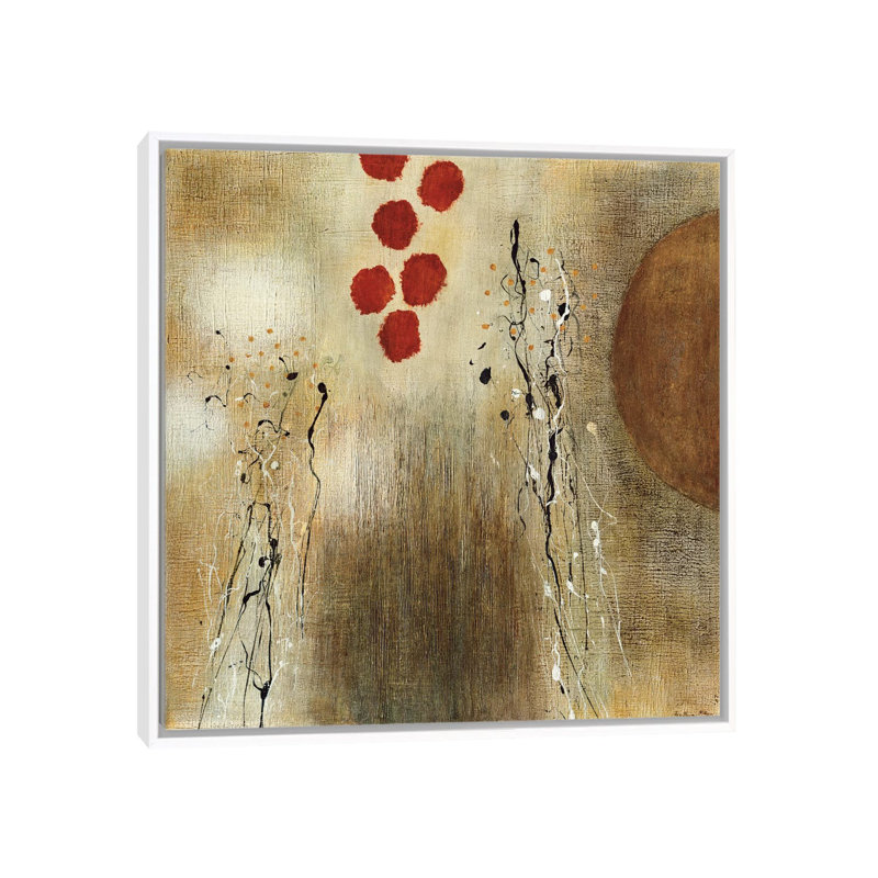 « automne moon ii », reproduction d’art sur toile, H 12 po x l 12 po x P 1,5 po, Cadre blanc