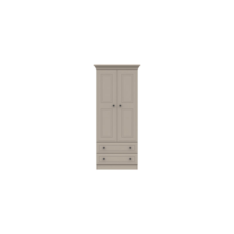 Penelope 2 Door Manufactured Wood Wardrobe, Fired Earth