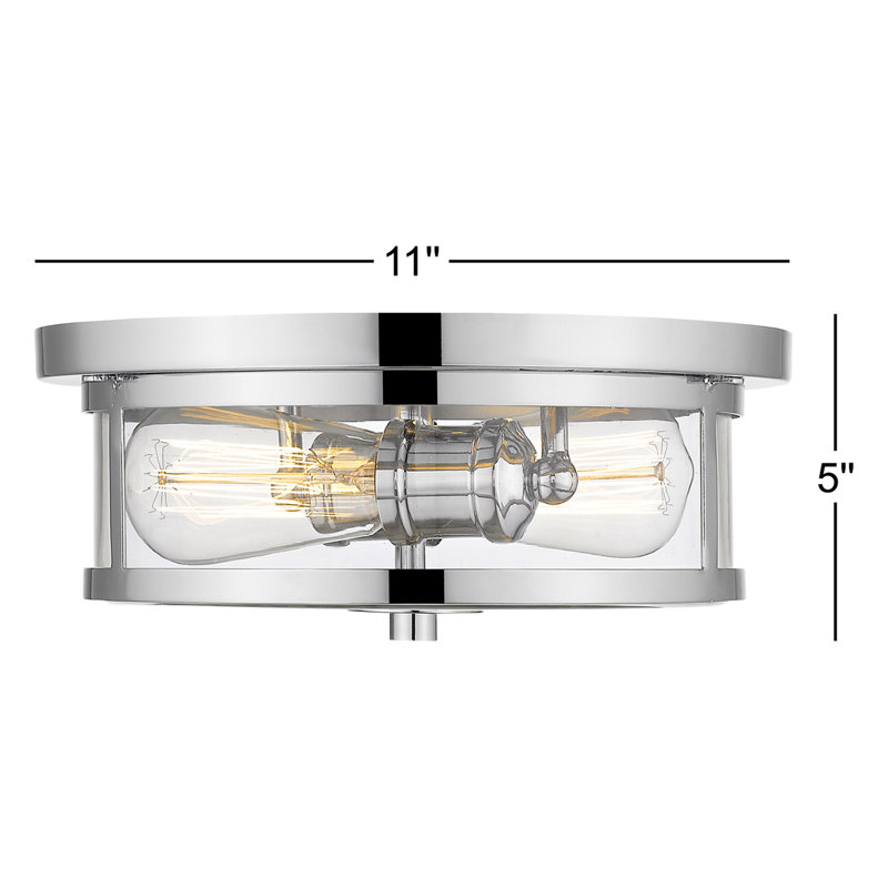 Plafonnier encastré cylindrique de 11 po à 2 lumières Attah