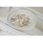 Monaco - Table basse ovale - Insertion de plateau - Finition blanche