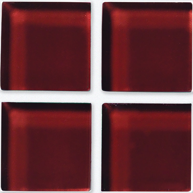 Torch Song 0.5'' W x 2'' L Glass Tile Mosaic Sheet, Heather/Jam/Scotch
