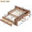Daybed With Trundle,Wood Daybed Frame with Storage Drawers,Side Shelves and Desk-793617188-793617243