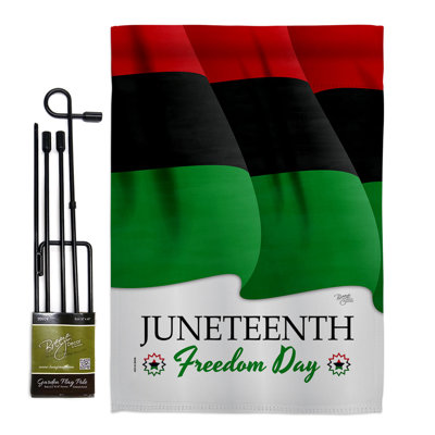 Double Sided 18'' H x 13'' W Polyester Flag Set