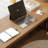 Light walnut L-Shaped Solid Wood desk-108954473