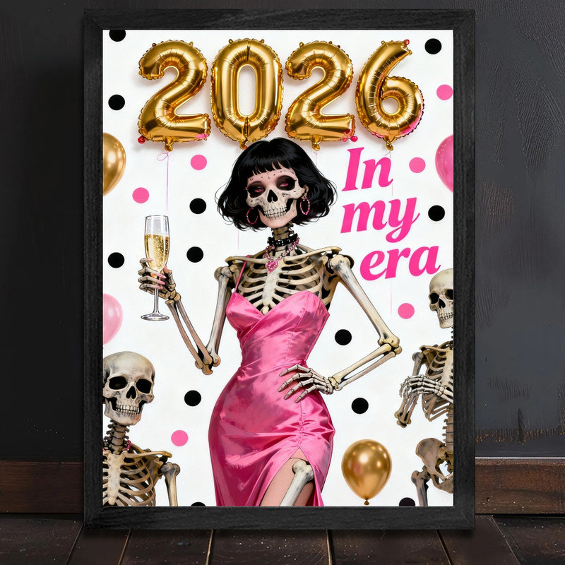 Cadre noir festif audacieux 2026, H 37 po x l 25 po