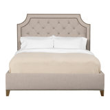 Audrey/Asher Queen Tufted Upholstered Low Profile Panel Bed