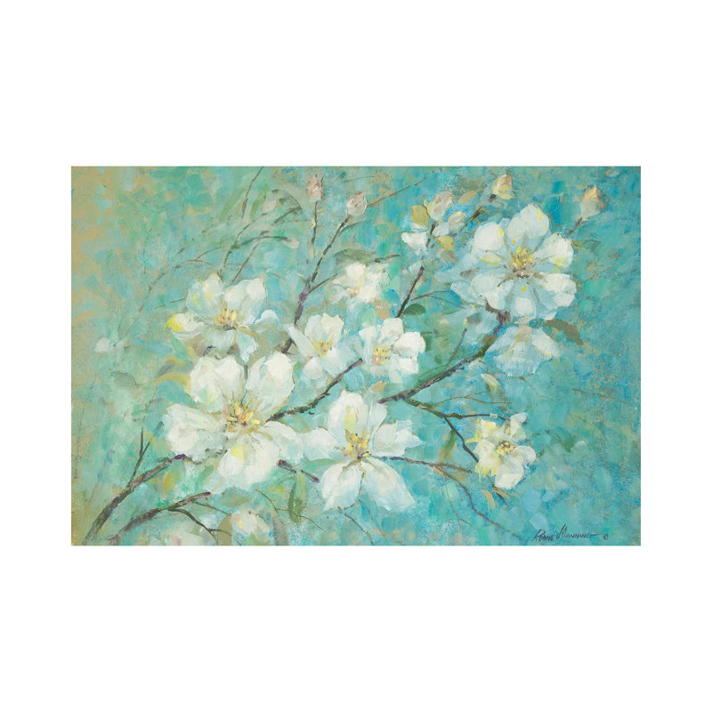 Fleurs de pommier par Ruane Manning - reproduction d'art, H 8 po x l 12 po x P 0,75 po, Toile tendue, Aucun mat