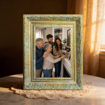 11" x 14" Antique Gold 3 PCS Shelf Picture Frame for Home Decor