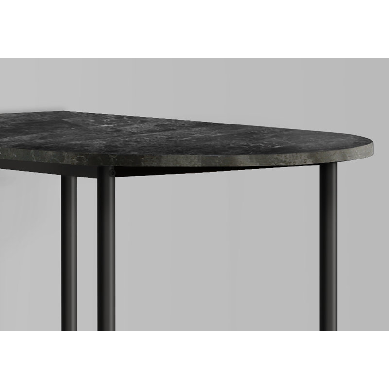 Carland Home Bar, Bar Table, Bar Height, Pub, 36" Rectangular, Small, Kitchen, Metal, Brown Marble Look