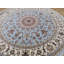 Tapis noué la bleu/beige 9 pi 10 po one-of-kind à la main Draeger