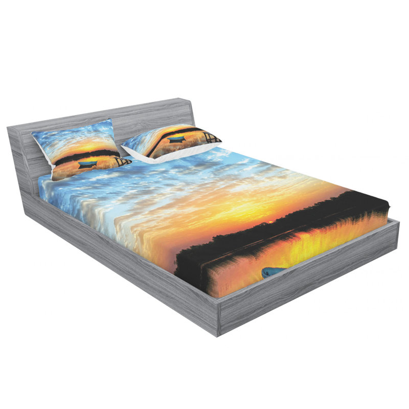 Microfiber Sheet Set, Queen Sheet Set + Fitted Sheet + 2 Pillowcases