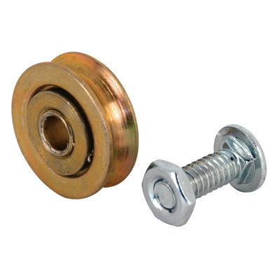 Rouleau, boulon, écrou et douille en polyéthylène haute densité pour porte moustiquaire coulissante (paquet de 2)