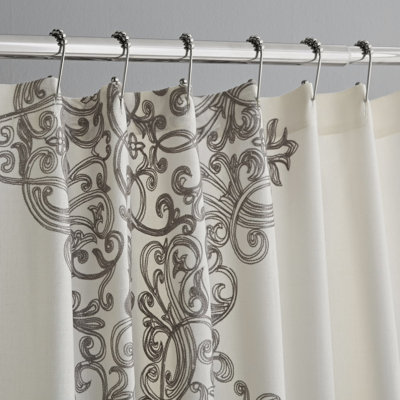 Manches Polyester Linen blend Shower Curtain