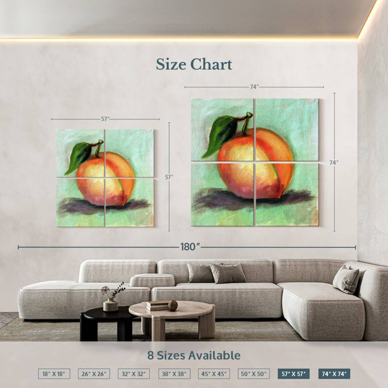 Yarlin Peach, 57" H x 57" W