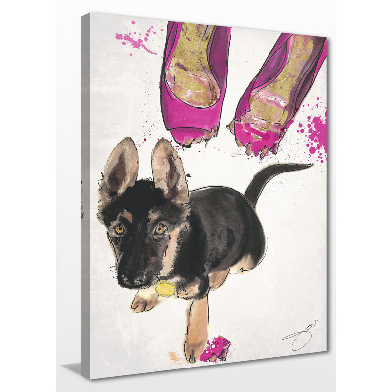 «New Shoes», reproduction de peinture à l'eau sur toile encadrée, H 30 po x l 18 po x P 1 po, Toile tendue