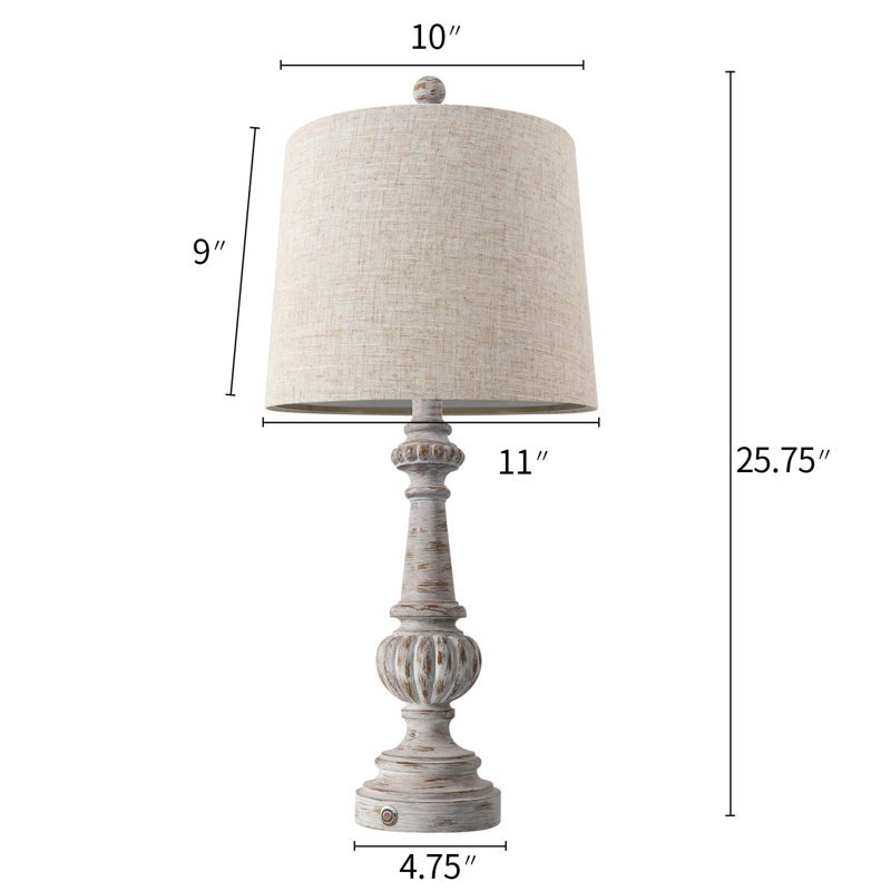 Lampe de table Campa en résine USB
