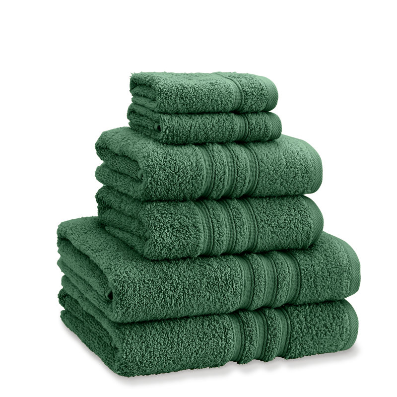 Zero Twist 100% Cotton 6-Piece Towel Bale, Green