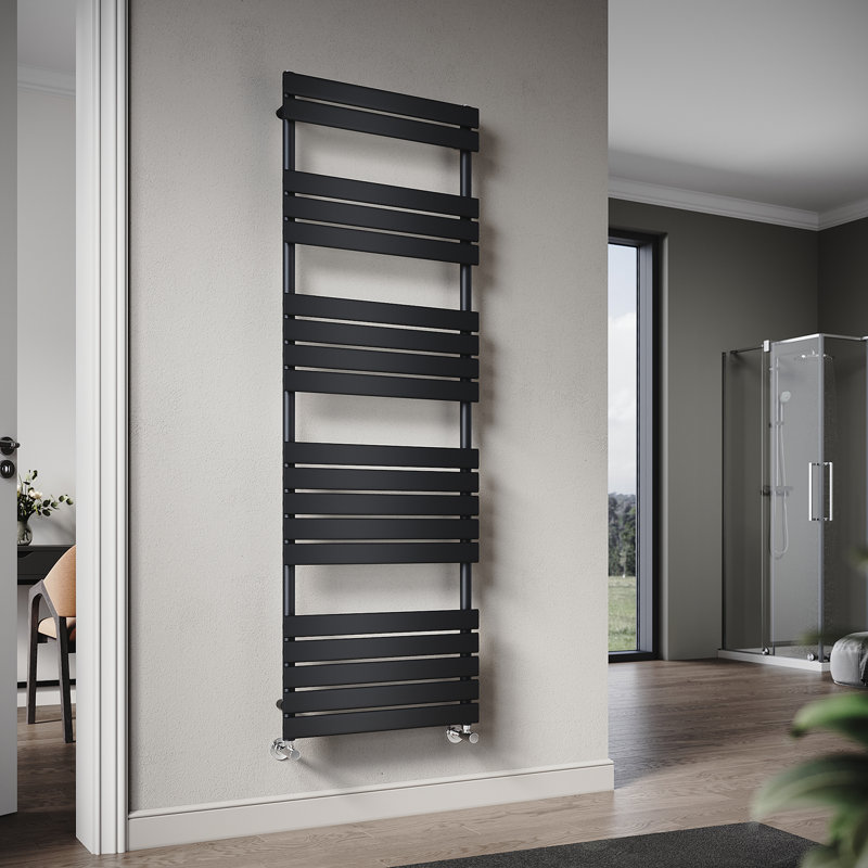 Roverto 19 Wall Towel Rack, Matte Black