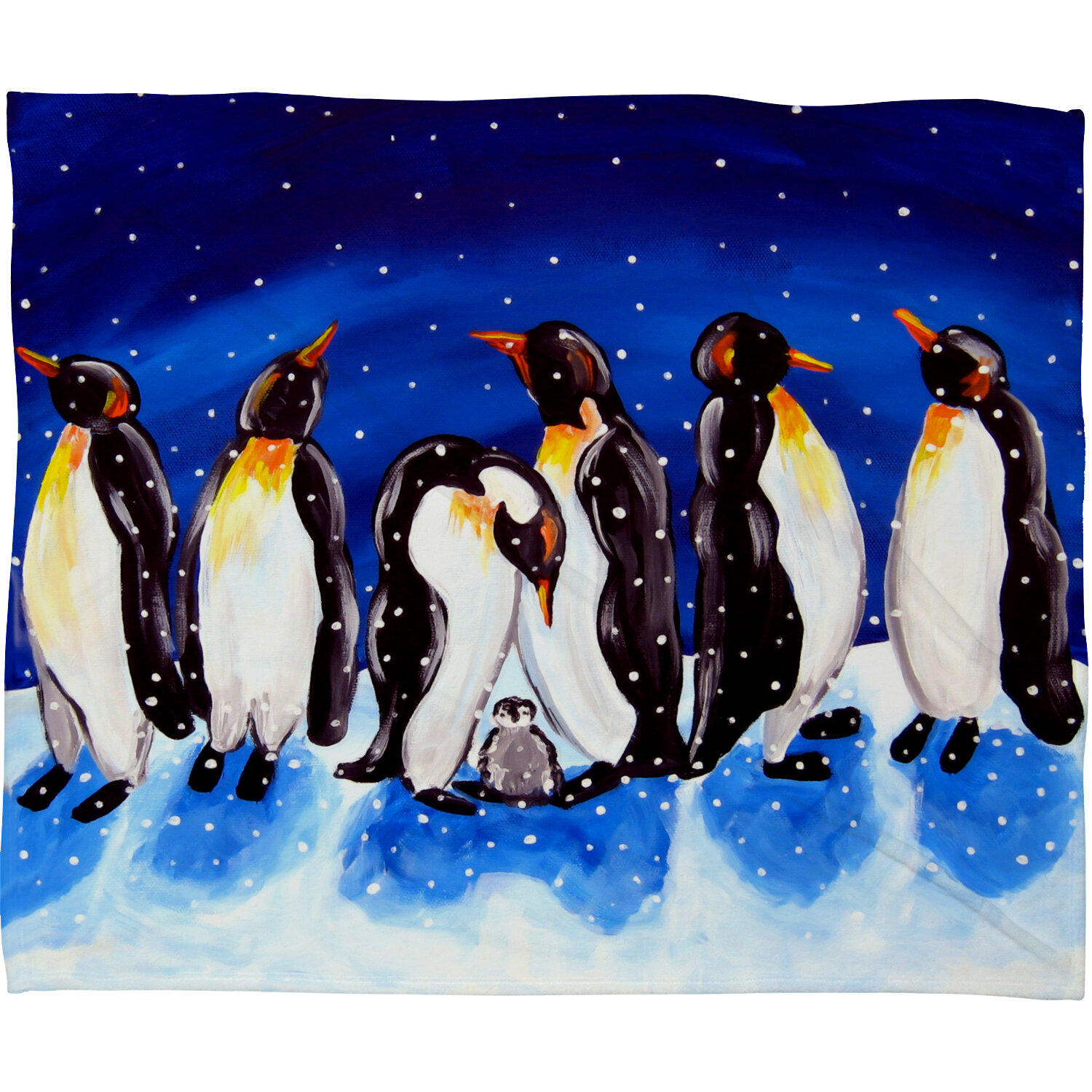 Deny Designs Renie Britenbucher Penguin Party Plush Fleece Throw ...