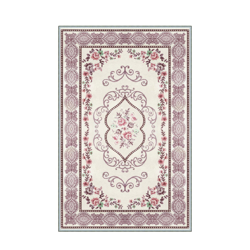 Stylish Woven Carpet, 31.5 x 47.2 inches | 100% Polyester, Pile Height: 0.04 inches, Total Height: 0.31 inches | Antibacterial, Non-Slip PVC Felt Underside | Machine Washable, Perfect for Living Room & Bedroom Decor