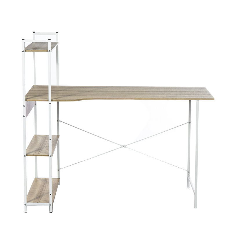 119.89cm Rectangle Writing Desk, Cherry/White, 109.98cm H x 119.89cm W x 54.86cm D