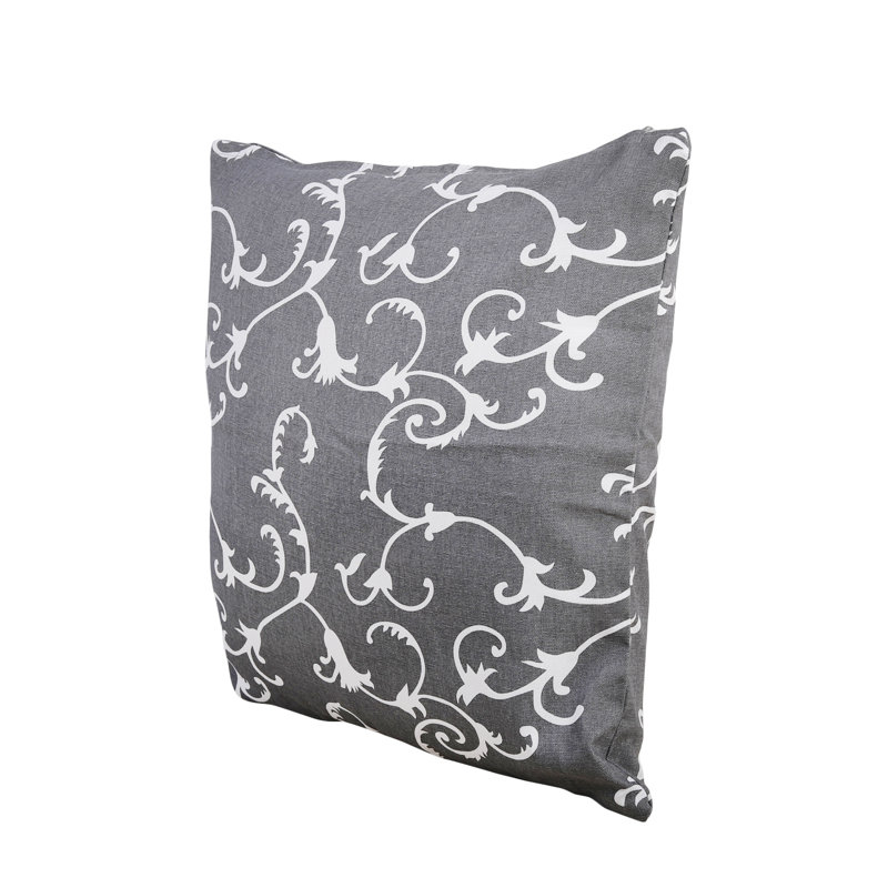  Housse et insert de coussin d'extérieur carré en coton, Gris