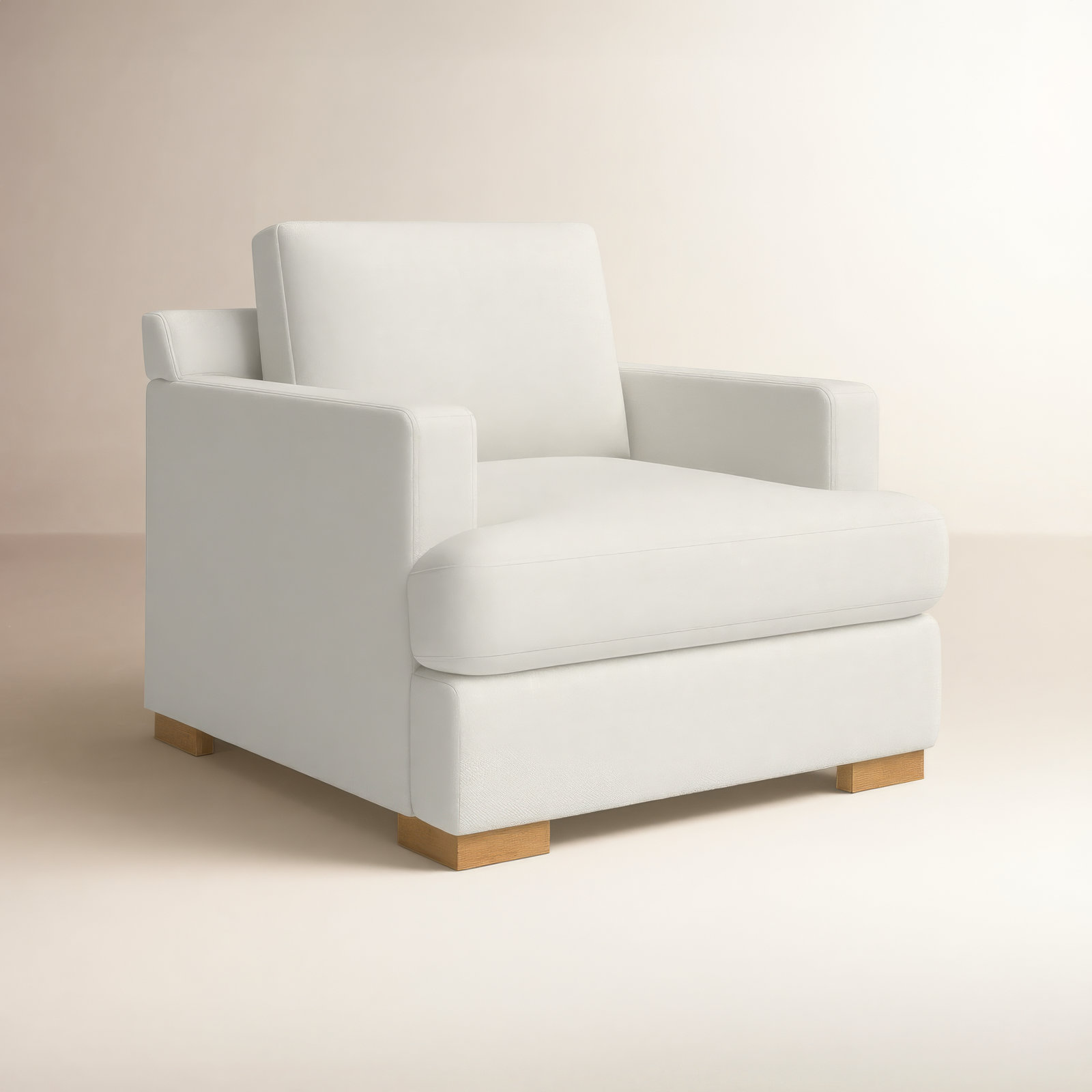 Byers Upholstered Armchair, Flannigan Cotton