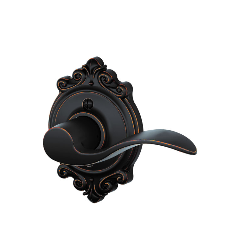 Accent Lever with Brookshire Trim Non-Turning Lock