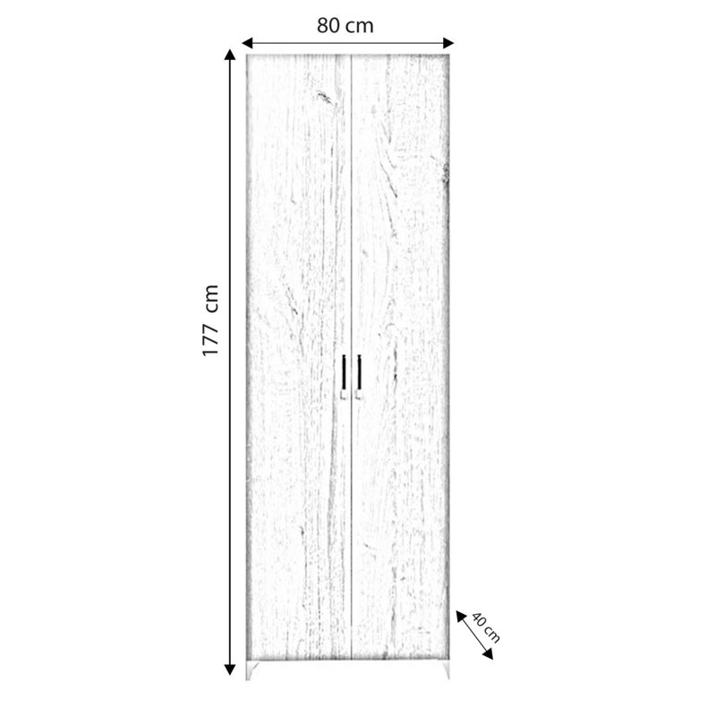 Barbett Manufactured Wood Wardrobe, Oak
