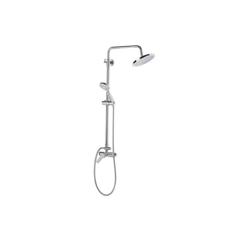 Almond Thermostatic Shower with Dual Head, Silver