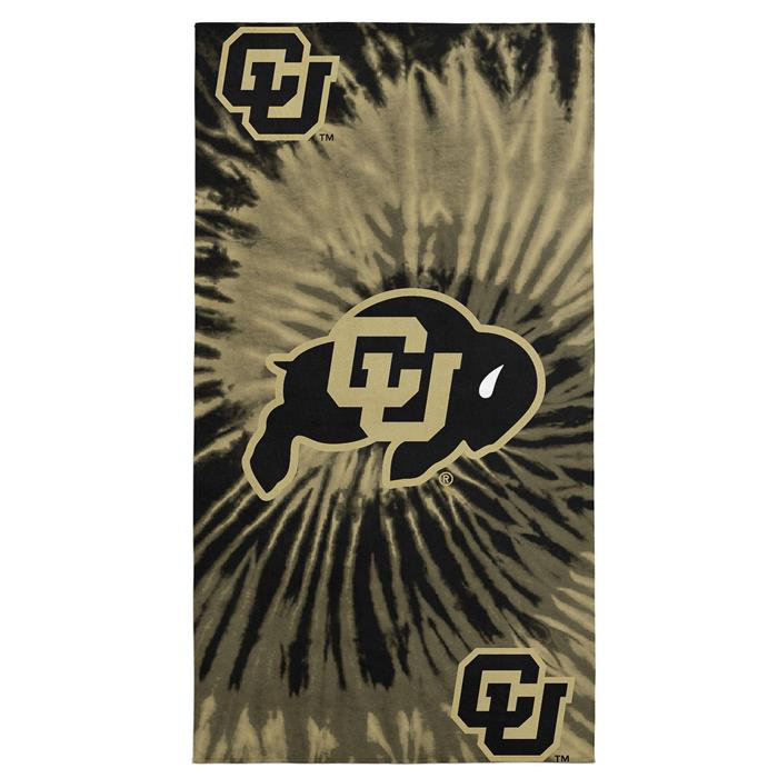 Serviette de plage psychédélique NCAA, serviette de piscine Soft Vibrant College, 30 x 60 pouces, Buffaloes de Colorado