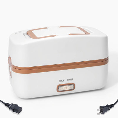 Electric Lunch Box Food Heater, Heating/Cooking/Keep Warm Food Containers for Work Outdoor, Portable 1000mL Standard Capacity, 270W 304 Stainless Steel