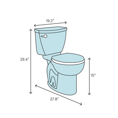 Colony 1.28 GPF Round Two-Piece Toilet (Seat Not Included) -  American Standard, 221DA.104.020