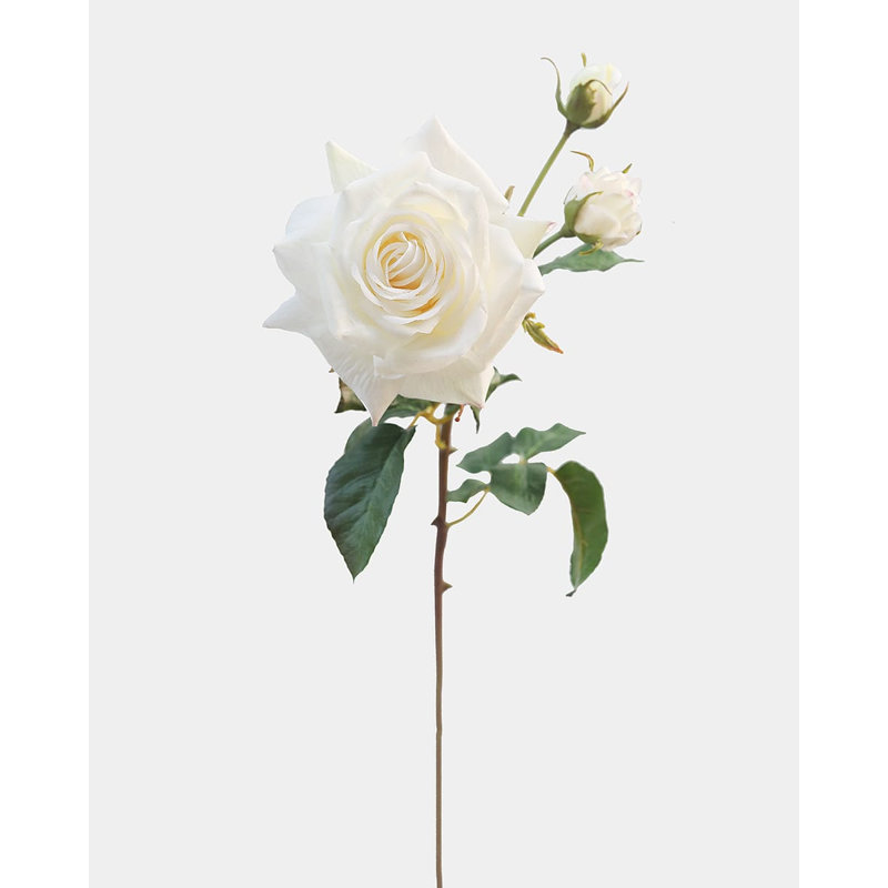 Real Touch Prestige Soft Yellow Rose 22", Yellow