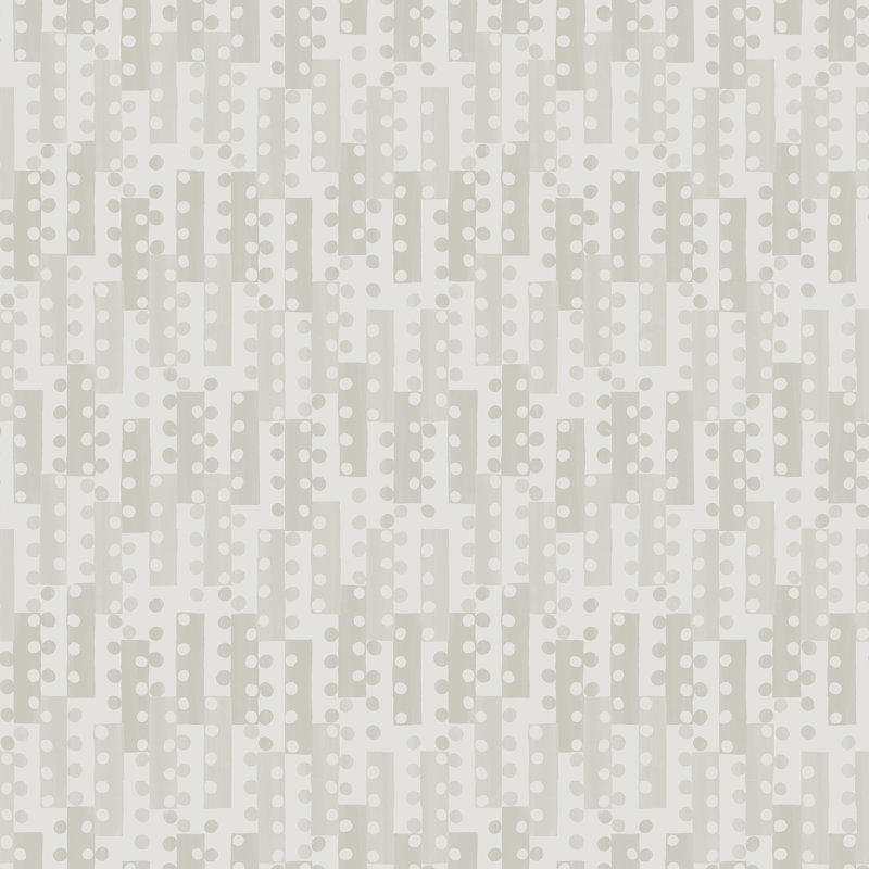 Hannah Geometric Wallpaper Roll, Light Gray