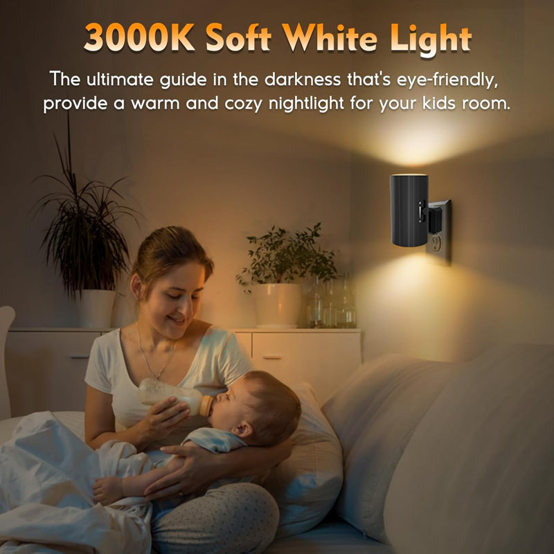 LED Plug In Night Light Dusk To Dawn Light Sensor