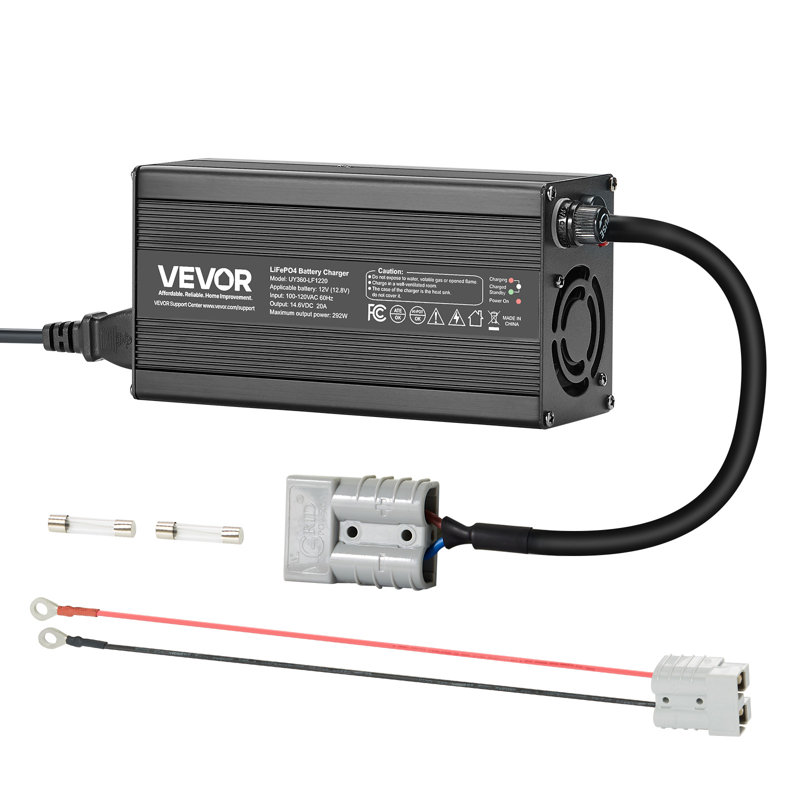 Chargeur de batterie 12V 12V 20A au Lithium 14,6V AC-DC LiFePO4 pour véhicule récréatif