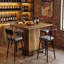 Table de bar 47 po, table de pub rustique industrielle avec repose-pieds en métal