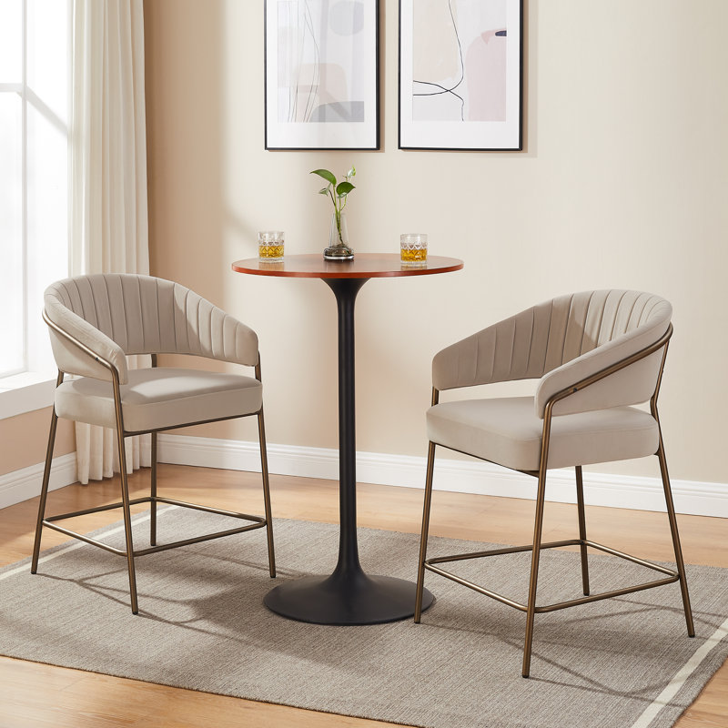 Sheriden Upholstered Counter Stool, Beige