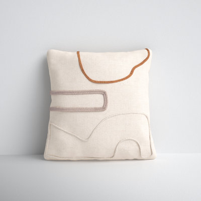 Alain Embroidered Cotton Pillow Cover