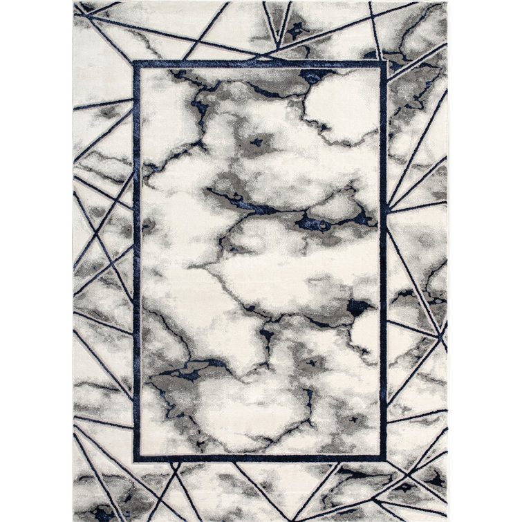 Monaco Series Abrstract Black/Gray/Ivory/Beige Area Rug