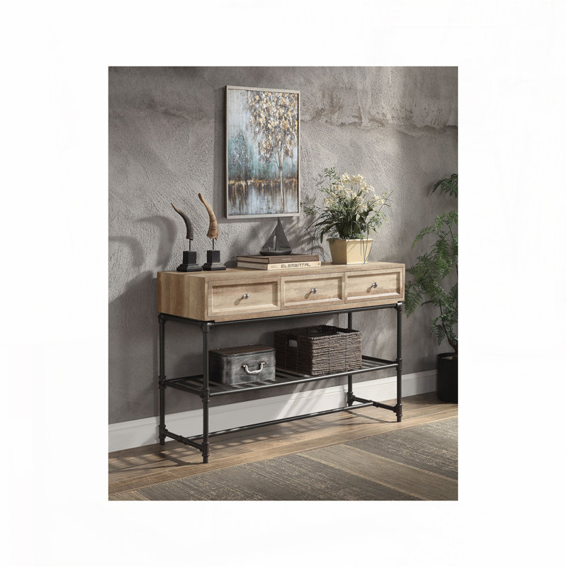 Table de canapé au fini gris sable
