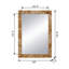 Miroir mural en bois de ronce avec cadre rectangulaire brun - 28 po x 1,5 po x 40 po - brun