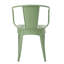 Ensemble bistro traditionnel pour 2 personnes avec table ronde, fauteuils en fer forgé, motif floral et design empilable Alan-23058017