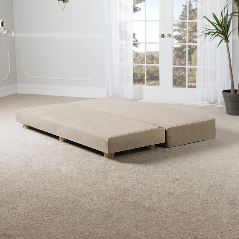  Kaylena Convertible Daybed - Fold Out Sleeper with Queen Size Memory Foam Mattress & Pillows, Ivory