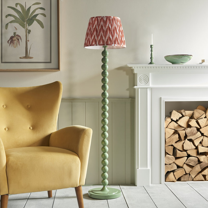 Higgledy 153.2cm Traditional Floor Lamp, Orange/White, Green