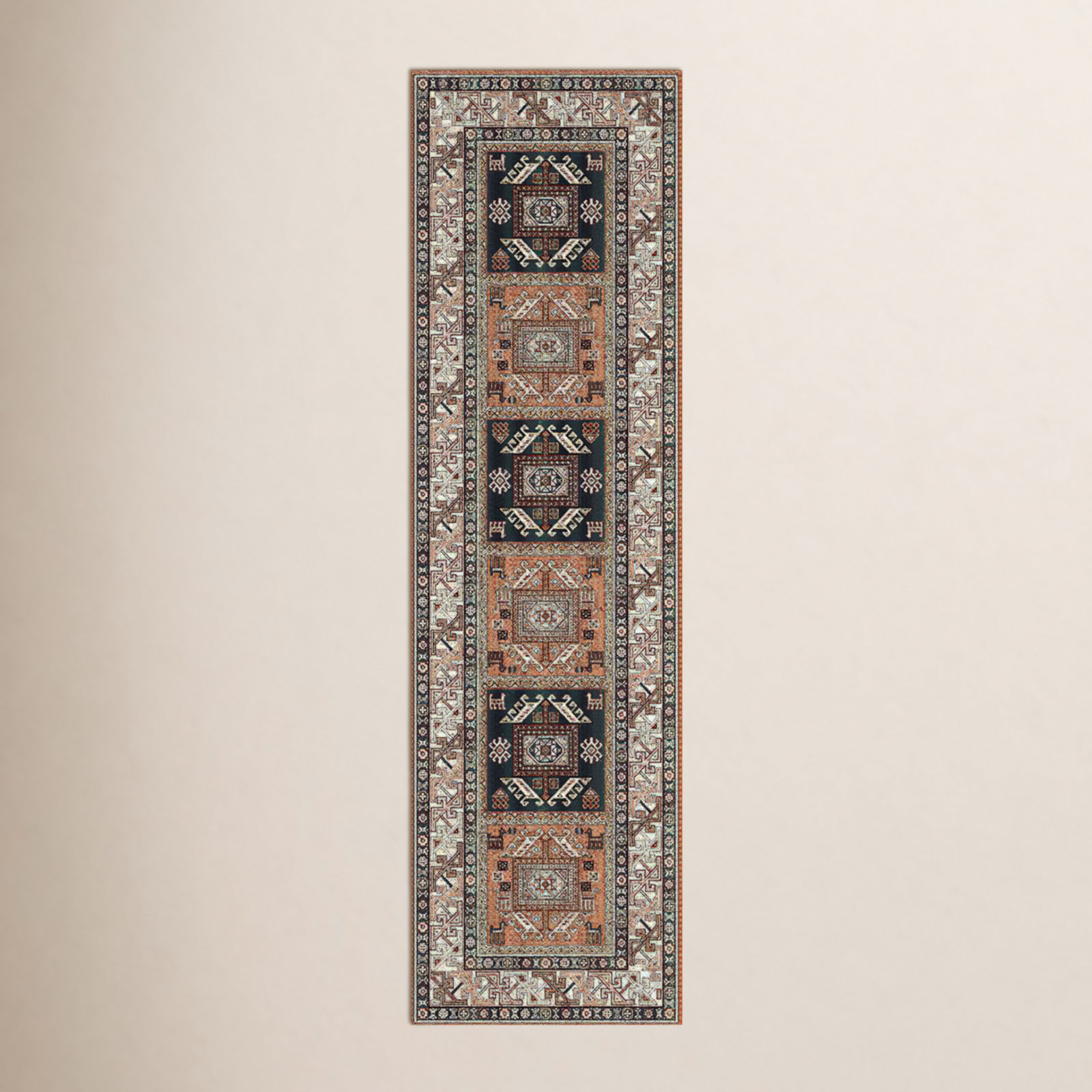 Ovid Oriental Machine Woven Area Rug, Runner 2'2" x 6'11"