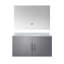 36 po Miroir à DEL et meuble-lavabo gris foncé avec comptoir en quartz