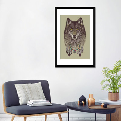 « loup rêves », impression sur toile